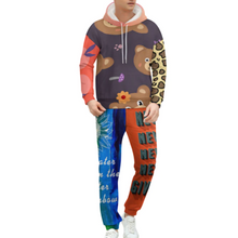 Cargar imagen en el visor de la galería, Traje de Sudadera con capucha casual de deporte para hombre 4T03 Personalizado con Impresión Completa de múltiples imágenes con Foto Logo Patrón Texto
