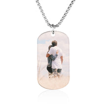 Cargar imagen en el visor de la galería, Collar Conmemorativo / Colgante de Placa Identificación para Mujer Hombre SS1401117 Grabado Personalizado con Texto Nombre