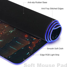 Cargar imagen en el visor de la galería, Alfombrilla Gaming de Escritorio Luminosa y Alfombrilla de Ratón Resistente al Agua Antideslizante Personalizada con Foto Logo Patrón Texto (Impresión Completa de Una Imagen)