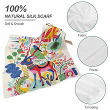Cargar imagen en el visor de la galería, Bufanda Cuadrada de Satén / Pañuelo de Seda para Mujer FZ0801000 Personalizada con Impresión con Foto Logo Patrón Texto