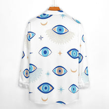 Cargar imagen en el visor de la galería, Camisa con Solapa Estampada Informal de Manga Larga con Botones Bolsillo para Hombre AY007 Personalizada con Impresión Completa de múltiples imágenes con Foto Logo Patrón Texto