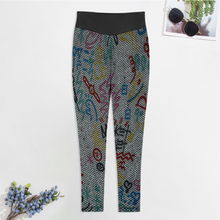 Cargar imagen en el visor de la galería, Pantalones de Yoga Deportivos / Leggings Elásticos con Patrón de Panal para Mujer YJ050 Personalizados con Impresión Completa de Múltiples Imágenes con Foto Logo Patrón Texto