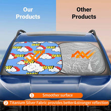 Cargar imagen en el visor de la galería, Parasoles Plegables Universales (un Par) para Parabrisas Delantero de Coche SUV Camiones QC1104037 Personalizados Impresion Completa de Una Imagen con Foto Logo Patrón Texto