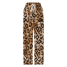 Cargar imagen en el visor de la galería, Pantalón de Pijama Largo Elástico / Pantalones de Pijama para Mujer de Tejido Ligero para Estar en Casa EEP Personalizados Impresion Completa de Múltiples Imágenes con Foto Logo Patrón Texto