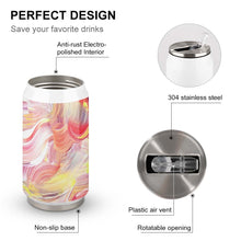 Cargar imagen en el visor de la galería, Taza tipo lata de aluminio de 304 Acero Inoxidable Reutilizable Estampada Completa con Tapa y Pajita para Cola Café Bebida JJ0520165 Personalizada con Foto Logo Patrón Texto