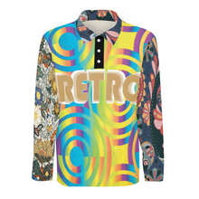 Cargar imagen en el visor de la galería, Polo Deportivo Manga Larga / Camisa Solapa para Hombre SDS008 Personalizado con Impresión Completa de múltiples imágenes con Foto Logo Patrón Texto