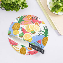 Cargar imagen en el visor de la galería, Tabla de Cortar Redonda / Tabla de Corte de Vidrio Templado para Cocina Hogar JJ0522208 Personalizada Impresion Completa de Una Imagen con Foto Logo Patrón Texto