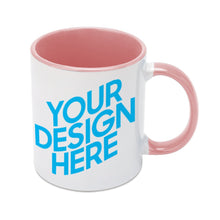 Cargar imagen en el visor de la galería, JJ0504002 Mug de Color Interior y Asa con Impresión Térmica de Diseño Personalizado con Tus Textos o Fotos Online
