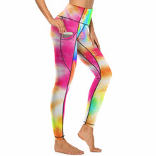 Cargar imagen en el visor de la galería, Pantalones de yoga largos / Leggings deportivos para mujer CE003 Personalizados Impresion Completa de Una Imagen con Foto Logo Patrón Texto