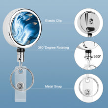 Cargar imagen en el visor de la galería, Clip de insignia de Metal Carrete del Soporte de Tarjeta de Identificación de Alta Calidad JJ0531023 Personalizado Impresion Completa de Una Imagen con Foto Logotipo Patrón Texto