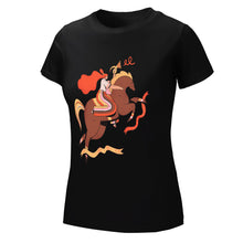 Cargar imagen en el visor de la galería, Camiseta de manga corta boutique de alta 100% algodón para mujer NZ2205112 Personalizada con Impresión Frontal Trasera de dos imágenes con Foto Logo Patrón Texto