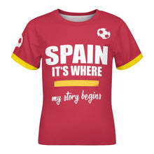 Cargar imagen en el visor de la galería, Camiseta Infantil Manga Corta para Niños Niñas Chicos ET Personalizada con Impresión Completa de Múltiples Imágenes con Foto Logo Patrón Texto