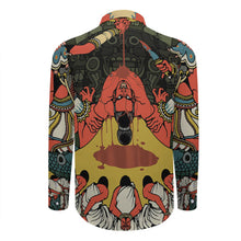 Cargar imagen en el visor de la galería, Camisa con Manga Larga Solapa Bontones para Hombres 3M38 Personalizada con Impresión Completa de una imagen con Foto Logo Patrón Texto
