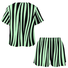 Cargar imagen en el visor de la galería, Conjunto de Ropa de Casa de Manga Corta / Pijama de Verano para Mujer UTZ Personalizado Impresion Completa de Múltiples Imágenes con Foto Logo Patrón Texto