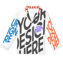 Cargar imagen en el visor de la galería, Conjunto de pijama para hombre, camisa de manga larga + pantalón largo con cordón personalizado con patrón foto texto (impresión de imágenes múltiples)