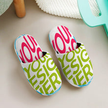 Cargar imagen en el visor de la galería, Pantuflas de estar por casa de algodón para niños totalmente estampadas aptas para niñas y niños personalizado con patrón foto texto