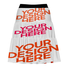 Cargar imagen en el visor de la galería, Falda midi trapecio para mujer MSYX049 personalizado con patrón foto texto (impresión de imágenes múltiples)
