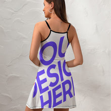 Cargar imagen en el visor de la galería, Vestido con Tirantes Sexy para Mujer NZ021 Personalizado con Impresión Completa de múltiples imágenes con Foto Logo Patrón Texto