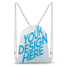 Cargar imagen en el visor de la galería, Mochila Bolsa con cordones de cierre de lienzo para gimnasio o deportes, grande, bolsa grande, Viajar XB0604001 Personalizada con Foto, Texto o Logo