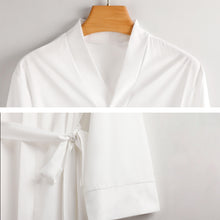 Cargar imagen en el visor de la galería, Camisón de manga larga con estampado cinturón para mujer ASWQ Personalizado con Impresión Completa de una imagen con Foto Logo Patrón Texto