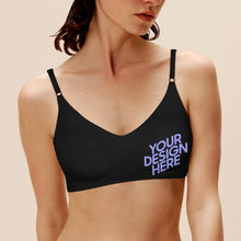 Cargar imagen en el visor de la galería, Sujetador Bra de Honda sin Aros sin Rastro para Mujer WH022 Personalizado con Impresión en Izquierda de Una Imagen con Foto Texto Patrón