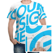 Cargar imagen en el visor de la galería, Camiseta de manga corta con bolsillo cuello redondo para hombre NTREV2 Personalizada con Impresión Completa de una imagen con Foto Logo Patrón Texto