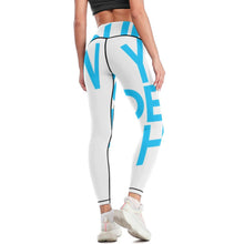 Cargar imagen en el visor de la galería, Pantalones de Yoga de Cintura Alta Leggings Deportivos para Mujer YJ033 con Diseño Personalizados con Impresión Completa de una imagen con Foto Logo Patrón Texto