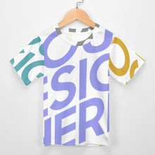 Cargar imagen en el visor de la galería, Camiseta Infantil Manga Corta para Niños Niñas Chicos ET Personalizada con Impresión Completa de Múltiples Imágenes con Foto Logo Patrón Texto