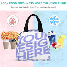 Cargar imagen en el visor de la galería, Bolsa de Almuerzo / Bolsa Térmica con Bolsillo para Exteriores Picnic Colegio Trabajo XB0602048 Personalizada Impresion Completa de Una Imagen con Foto Logo Patrón Texto
