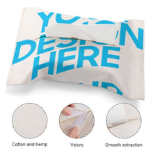 Cargar imagen en el visor de la galería, Funda de Pañuelo de Papel de Lino y Algodón con Diseño Personalizado Personalizada de Tus Imágenes o Nombres