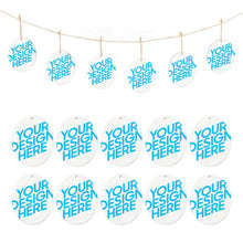 Cargar imagen en el visor de la galería, Etiqueta colgante ovalada de madera 10 piezas para decoración del hogar fiesta Pascua GY0903846 Personalizada con Foto Logo Patrón Texto