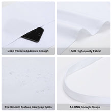 Cargar imagen en el visor de la galería, Medio delantal impermeable unisex con bolsillo frontal para cafetería restaurante cocina personalizado con patrón foto texto