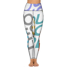 Cargar imagen en el visor de la galería, Leggings deportivos largos / Pantalones de yoga para mujer CE003 Personalizados Impresion Completa de múltiples imágenes con Foto Logo Patrón Texto