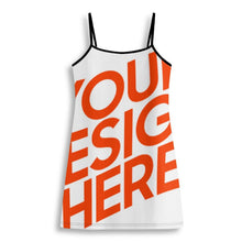 Cargar imagen en el visor de la galería, Vestido Deportivo con Tirantes Casual sin Mangas para mujer NZ049 Personalizado con impresión completa de múltiples imágenes con Foto Logo Patrón Texto