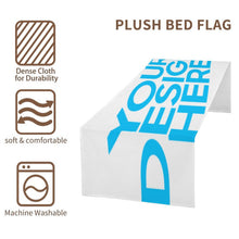Cargar imagen en el visor de la galería, Bandera de cama Toalla tapizada Decoración del banquete de boda del hotel JJ0527062 Personalizada con impresión completa con Foto Logo Patrón Texto
