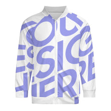 Cargar imagen en el visor de la galería, Chaqueta Deportiva Redondo Cuello con Cremallera Hombre WY10 Personalizada con Impresión Completa de Una Imagen con Foto Logo Patrón Texto