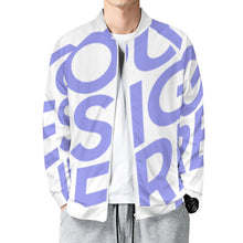 Cargar imagen en el visor de la galería, Chaqueta Deportiva Redondo Cuello con Cremallera Hombre WY10 Personalizada con Impresión Completa de Una Imagen con Foto Logo Patrón Texto