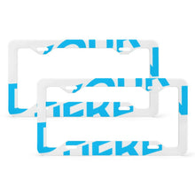 Cargar imagen en el visor de la galería, Marco de placa de matrícula cuatro agujeros planos (un par) Marco de aluminio mate para matrícula QC1101014 Personalizado Personalizada con Foto, Texto o Logo