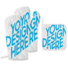Cargar imagen en el visor de la galería, Guantes Aislantes y Agarraderas (Combo de Tres Piezas) con Diseño Personalizado Personalizada de Tus Fotos o Nombres
