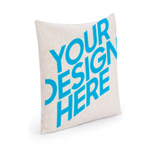 Cargar imagen en el visor de la galería, Funda de Cojín de Algodón y lino con Impresión a Una Cara de Diseño Personalizado con Tu Texto o Imagen