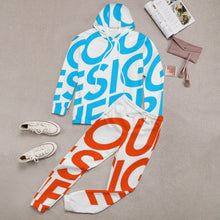 Cargar imagen en el visor de la galería, Conjunto de sudadera con capucha casual para mujer 4T03 Personalizado con Impresión Completa de una imagen con Foto Logo Patrón Texto