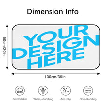 Cargar imagen en el visor de la galería, Alfombrillas antideslizantes de terciopelo coral para cocina baño con línea negra personalizado con patrón foto texto