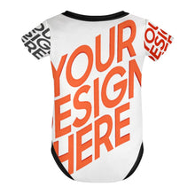 Cargar imagen en el visor de la galería, Mono para bebé 349P con botones mono elástico personalizado con patrón foto texto (impresión de imágenes múltiples)