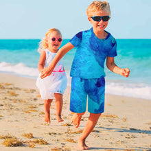 Cargar imagen en el visor de la galería, Conjunto juvenil de camiseta manga corta y pantalones cortos con estampado completo FS0823049 Personalizado Personalizada con Foto, Texto o Logo
