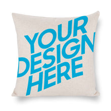 Cargar imagen en el visor de la galería, Funda de almohada Cáñamo blanco Impresión a una cara Personalizado Personalizada con Foto, Texto o Logo
