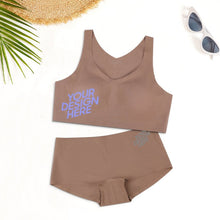Cargar imagen en el visor de la galería, Conjunto de Sujetador / Sostén y Braga / Ropa Interior Cómodo sin Aros de Tirante Ajustable sin Rastro para Mujer WH021 Personalizado con Impresión en Lateral de Una Imagen con Foto Texto Patrón