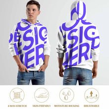 Cargar imagen en el visor de la galería, Sudadera con capucha para hombre A37H sudadera con capucha gráfica personalizado con patrón foto texto (impresión de imagen única)