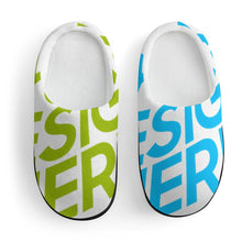 Cargar imagen en el visor de la galería, Pantuflas de estar por casa para niños (niña + niño) de franela con suela de goma personalizado con patrón foto texto