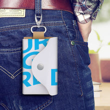 Cargar imagen en el visor de la galería, Estuche de Cuero para Llaves con Diseño Personalizado de Tu Texto o Foto