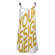 Cargar imagen en el visor de la galería, Vestido / Falda sin Mangas de Playa con Tirantes de Moda para Mujer AQ Personalizado con Impresión Completa de múltiples imágenes con Foto Logo Patrón Texto